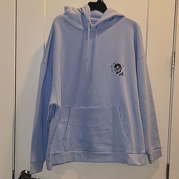 No Boundaries Blue Graphic Skull Hoodie Oversized XL NWT - Picture 7 of 7
